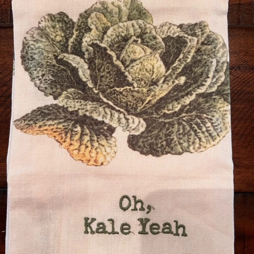 Primitives by Kathy Oh Kale Yeah Kitchen Towel